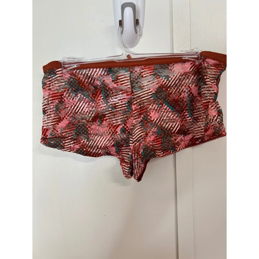 Body Frosting Pink Rust Lace Bra 44C & Panty 2X Set BR-34247X